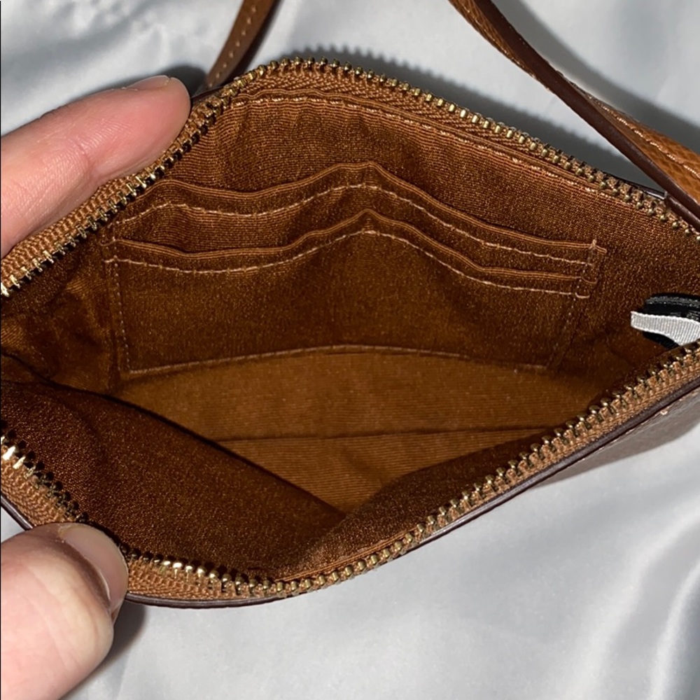Coach New York Brown Leather Wristlet - Picture 5 of 7